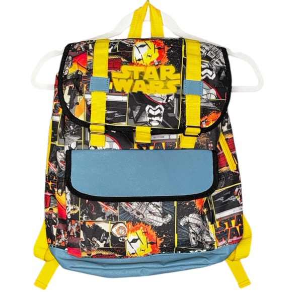 Disney Store Star Wars Comic Print Backpack Adjustable Straps School Travel Bag - Picture 1 of 6